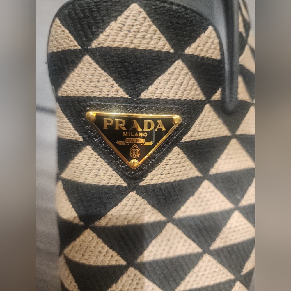 Prada Men's Black and Tan Slip-On Shoes - Picture 8 of 11